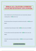 MDRAO ALL CHAPTERS COMBINED EXAM 2025 QUESTIONS AND ANSWERS