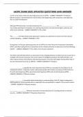 JAOPC EXAM 2025 UPDATED QUESTIONS AND ANSWER