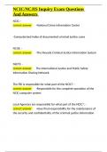 NCIC NCJIS Inquiry Exam Questions And Answers&period;docx