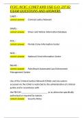 FCIC&comma; NCIC&comma; CJNET AND USE G&period;O&period; 237&period;02 EXAM QUESTIONS AND ANSWERS&period;docx