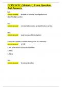 DCIN NCIC &lpar;Module 1&rpar; Exam Questions And Answers&period;docx