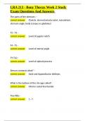 LRA 213 - Bony Thorax Week 2 Study Exam Questions And Answers&period;docx