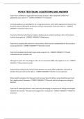 PSYCH TECH EXAM 1 QUESTIONS AND ANSWER