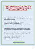 HESI COMPREHENSIVE REVIEW FOR NCLEX-RN PSYCHIATRIC&period; EXAM 2025 QUESTIONS AND ANSWERS