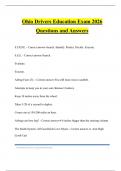 Ohio Drivers Education Exam 2026 Questions and Answers