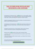 NSG 233 MED SURG III EXAM 2025 QUESTIONS AND ANSWERS