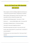 Drivers Ed Final Exam 2026 Questions and Answers