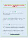 NUR 448 EXAM 2025 QUESTIONS AND ANSWERS