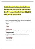 Florida Elevator Mechanic Licensing Exam &ndash; Practice Test Questions And Correct Answers  &lpar;Verified Answers&rpar; Plus Rationales 2025&sol;2026  Q&A &vert; Instant Download Pdf