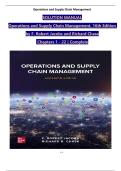 SOLUTION MANUAL Operations and Supply Chain Management&comma; 16th Edition  by F&period; Robert Jacobs and Richard Chase Chapters 1 - 22 &vert; Complete