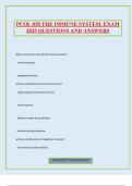 PCOL 838 THE IMMUNE SYSTEM&period; EXAM 2025 QUESTIONS AND ANSWERS