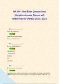 NR 509 - Final Exam Question Bank &vert;Complete Accurate Quizzes with Verified Answers &vert;Verified 2025 &vert; 2026&period;        
