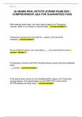 Alabama Real Estate License Exam 2025 &vert;Comprehensive Questions & Answers&vert;