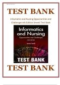 Informatics and Nursing&colon; Opportunities and Challenges &ndash; 6th Edition &lpar;Jeanne Sewell&rpar; &ndash; Complete Test Bank with Answers