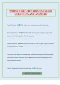 PMHNP CERTIFICATION EXAM 2025 QUESTIONS AND ANSWERS