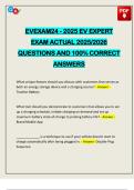 EVEXAM24 - 2025 EV EXPERT EXAM ACTUAL 2025&sol;2026 QUESTIONS AND 100&percnt; CORRECT ANSWERS