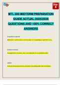MTL 200 MIDTERM PREPARATION GUIDE ACTUAL 2025&sol;2026 QUESTIONS AND 100&percnt; CORRECT ANSWERS