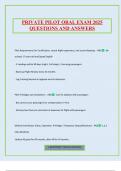 PRIVATE PILOT ORAL EXAM 2025 QUESTIONS AND ANSWERS