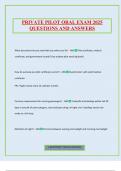 PRIVATE PILOT ORAL EXAM 2025 QUESTIONS AND ANSWERS