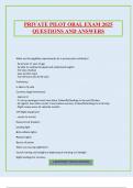 PRIVATE PILOT ORAL Exam Package Deal Questions and Verified Answers &lpar;2025 &sol; 2026&rpar;