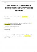 SDC MODULE 3 &vert; BRAND NEW EXAM QUESTIONS WITH VERIFIED ANSWERS