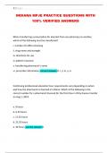 INDIANA MPJE PRACTICE QUESTIONS WITH 100&percnt; VERIFIED ANSWERS