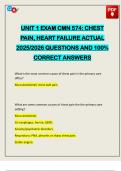 UNIT 1 EXAM CMN 574&colon; CHEST PAIN&comma; HEART FAILURE ACTUAL 2025&sol;2026 QUESTIONS AND 100&percnt; CORRECT ANSWERS