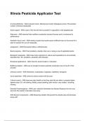 Illinois Pesticide Applicator Test 2026&sol;2027  Questions and Verified Solutions  