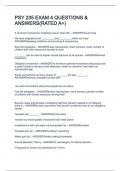 PSY 235 EXAM 4 QUESTIONS & ANSWERS&lpar;RATED A&plus;&rpar;
