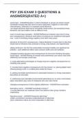 PSY 235 EXAM 3 QUESTIONS & ANSWERS&lpar;RATED A&plus;&rpar;