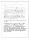 nutritional assessment exam questions with complete solutions