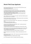 Illinois Field Crops Applicator Latest Edition &lpar;2026&sol;2027&rpar; with Verified Answers
