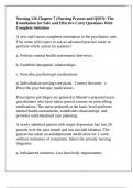 Nursing 126 Chapter 7 &lpar;Nursing Process and QSEN&colon; The Foundation for Safe and Effective Care&rpar; Questions With Complete Solutions