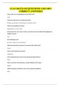 CLAS 104 EXAM QUESTIONS AND 100&percnt; CORRECT ANSWERS