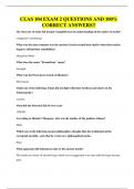 CLAS 104 EXAM QUESTIONS AND 100&percnt; CORRECT ANSWERS