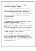 Nurs 165 Module Three Theories of Nursing Unit 2 test Questions With Complete Solutions