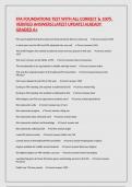 FFA FOUNDATIONS TEST WITH ALL CORRECT & 100&percnt; VERIFIED ANSWERS&vert;LATEST UPDATE&vert;ALREADY GRADED A&plus;