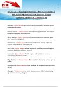 WGU D574 Neuropsychology &vert; Pre-Assessment &vert; 199 Actual Questions and Answers Latest Updated 2025&sol;2026 &lpar;Graded A&plus;&rpar;