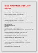 FFA QUIZ QUESTIONS WITH ALL CORRECT & 100&percnt; VERIFIED ANSWERS&vert;LATEST UPDATE&vert;ALREADY GRADED A&plus;