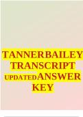 Tanner bailey transcript updated exam with accurate detailed solutions 