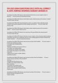 FFA 2025 EXAM QUESTIONS &lpar;OCC&rpar; WITH ALL CORRECT & 100&percnt; VERIFIED ANSWERS&vert;ALREADY GRADED A&plus;