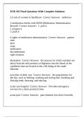 NUR 165 Final Questions With Complete Solution1