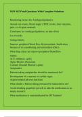 NUR 165 Final Questions With Complete Solutions