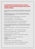 FFA KNOWLEDGE TEAM PRACTICE TEST WITH ALL CORRECT & 100&percnt; VERIFIED ANSWERS&vert;LATEST EXAM&vert;ALREADY PASSED&excl;&excl;&excl;