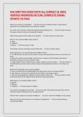 FAA WRITTEN EXAM WITH ALL CORRECT & 100&percnt; VERIFIED ANSWERS&vert;ACTUAL COMPLETE EXAM&vert;UPDATD TO PASS