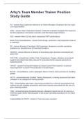 Arby-s Team Member Trainer Position Study Guide Questions with Correct Answers