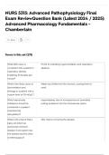 NURS 5315&colon; &sol;Advanced Pathophysiology Final Exam Review Question Bank &colon; Advanced Pharmacology Fundamentals - Chamberlain