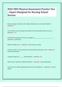 2025 HESI Physical Assessment Practice Test &ndash; Expert-Designed for Nursing School  Success 