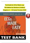 TEST BANK For ECGs Made Easy&comma; 7th Edition by Barbara J Aehlert&comma; All Chapters 1 - 10&comma; Complete Newest Version updated 2025