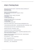 Arby-s Training Exam Questions and Answers 100&percnt; Solved